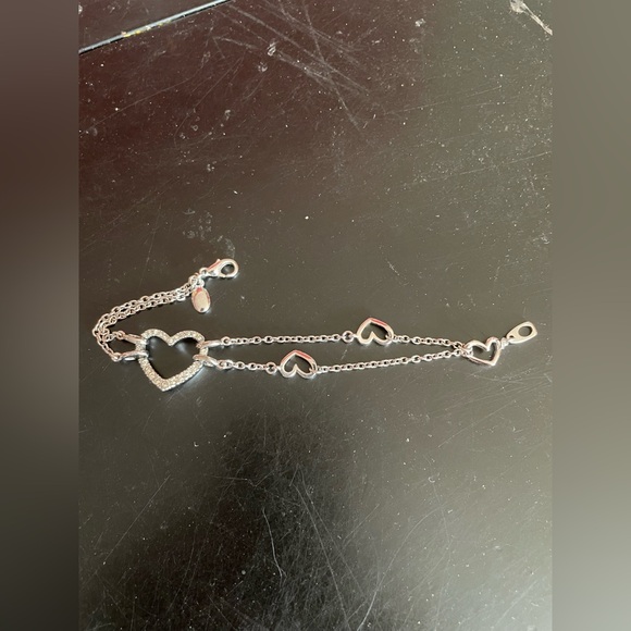 Silver Heart Charm Bracelet - Picture 2 of 3